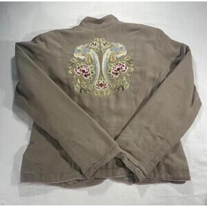Vintage Da Nang Women's Large Military jacket silk Y2K rare